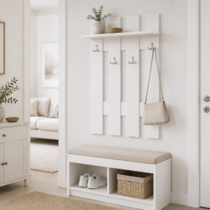 Κρεμάστρα Εισόδου Hanger 40 Λευκή, 75x21x120 εκ., Genomax