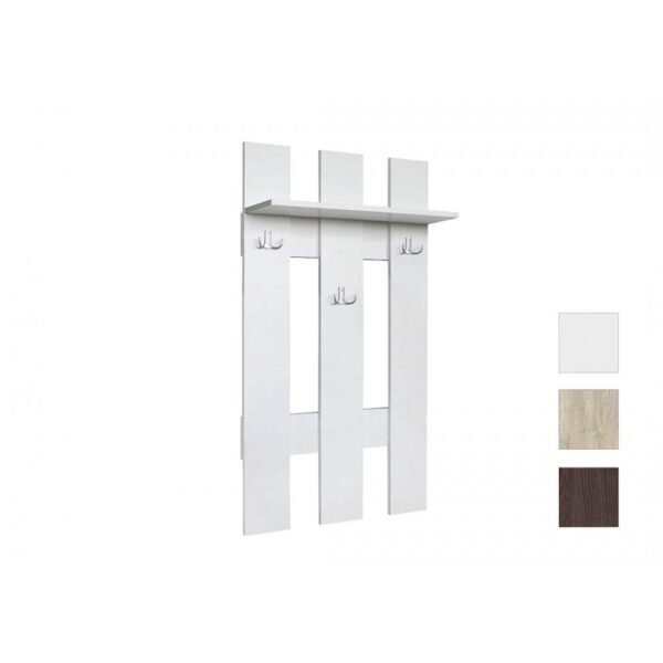 Κρεμάστρα Εισόδου Hanger 30 Λευκό, 54x21x120 εκ., Μελαμίνη, Genomax - Image 2