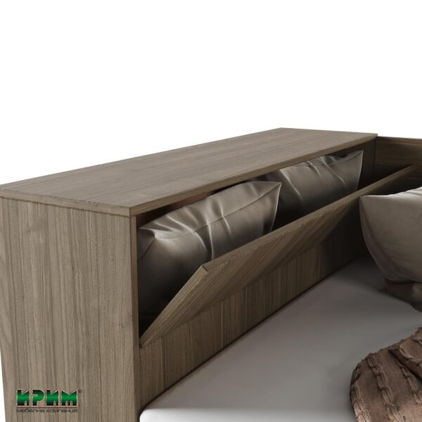 Κρεβάτι ημίδιπλο 120/190 , Flow Καρυδί, 223,5x71x122 εκ., Genomax - Image 3