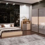 Σετ Κρεβατοκάμαρας 5 τεμαχίων Selena για στρώμα 160/200, Σόνομα - Γκρι, 204x90x164 εκ., Genomax