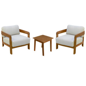 LOUNGE ΣΕΤ SOLARA HM10892 ΤΡΑΠΕΖΑΚΙ & 2 ΠΟΛΥΘΡΟΝΕΣ--ΞΥΛΟ ΑΚΑΚΙΑΣ--ΕΚΡΟΥ ΜΑΞΙΛΑΡΙΑ