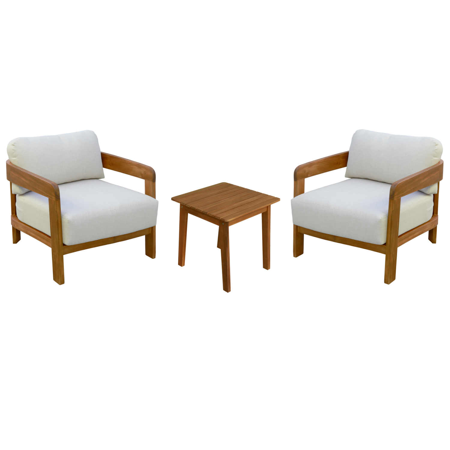 HM10892 LOUNGE ΣΕΤ SOLARA HM10892 ΤΡΑΠΕΖΑΚΙ & 2 ΠΟΛΥΘΡΟΝΕΣ--ΞΥΛΟ ΑΚΑΚΙΑΣ--ΕΚΡΟΥ ΜΑΞΙΛΑΡΙΑ - Image 1