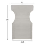 ΜΑΞΙΛΑΡΙ TEXTILENE 600gr/m2 2X1 ΕΚΡΟΥ ΓΙΑ ΠΟΛΥΘΡΟΝΑ ΣΚΗΝΟΘΕΤΗ HM5272.60 46.5Χ53Χ80Υεκ. - Image 2
