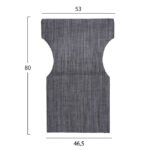 ΜΑΞΙΛΑΡΙ TEXTILENE 600gr/m2 2X1 ΓΚΡΙ ΓΙΑ ΠΟΛΥΘΡΟΝΑ ΣΚΗΝΟΘΕΤΗ HM5272.10 46.5Χ53Χ80Υεκ. - Image 2
