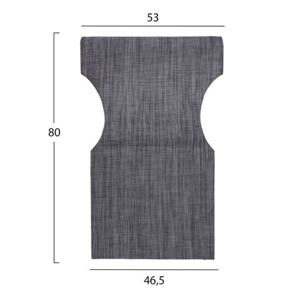 ΜΑΞΙΛΑΡΙ TEXTILENE 600gr/m2 2X1 ΓΚΡΙ ΓΙΑ ΠΟΛΥΘΡΟΝΑ ΣΚΗΝΟΘΕΤΗ HM5272.10 46.5Χ53Χ80Υεκ. - Image 2