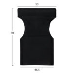 ΜΑΞΙΛΑΡΙ TEXTILENE 600gr/m2 2X1 ΜΑΥΡΟ ΓΙΑ ΠΟΛΥΘΡΟΝΑ ΣΚΗΝΟΘΕΤΗ HM5272.05 46.5Χ53Χ80Υεκ. - Image 2