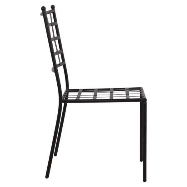 ΜΕΤΑΛΛΙΚΗ ΚΑΡΕΚΛΑ EMERY HM5509 ΣΕ ΜΑΥΡΗ ΑΠΟΧΡΩΣΗ 46x58x88  cm - Image 4