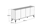 Μπουφές Elegante 1604, Π180xΜ45xΥ80,80 εκ., All4home - Image 4