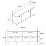Μπουφές Elite 1612, Π180xΜ45xΥ80 εκ., All4home - Image 5