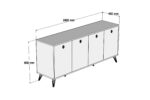 Μπουφές Elite 1618, Π180xΜ45xΥ80 εκ., All4home - Image 4