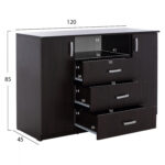 ΜΠΟΥΦΕΣ ΜΕ 2 ΝΤΟΥΛΑΠΙΑ Κ 3 ΣΥΡΤΑΡΙΑ ADLER WENGE HM2430.02 120X45X85Y εκ. - Image 2