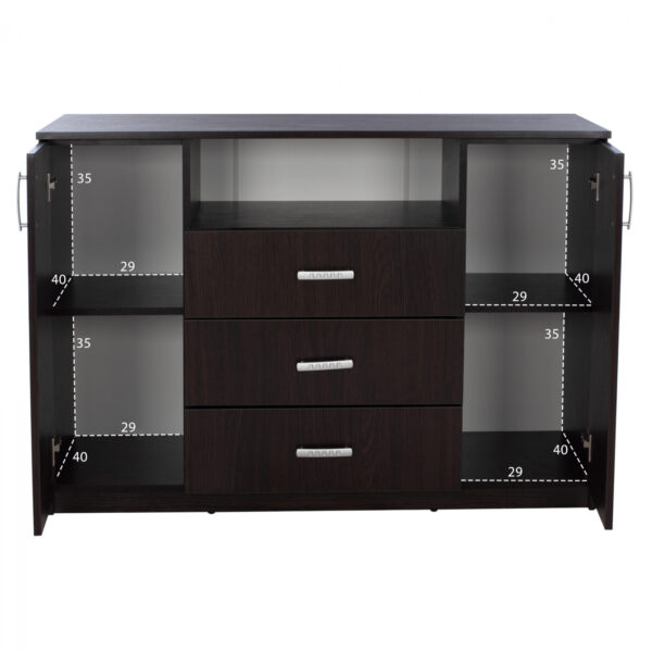 ΜΠΟΥΦΕΣ ΜΕ 2 ΝΤΟΥΛΑΠΙΑ Κ 3 ΣΥΡΤΑΡΙΑ ADLER WENGE HM2430.02 120X45X85Y εκ. - Image 4