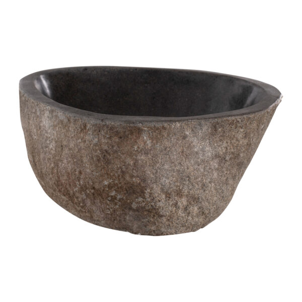 ΝΙΠΤΗΡΑΣ STONE SINK ΛΑΞΕΥΜΕΝΗ ΠΕΤΡΑ ΓΚΡΙ ΧΡΩΜΑ 40x40x20Yεκ.HM7807 - Image 4