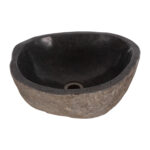 ΝΙΠΤΗΡΑΣ STONE SINK ΛΑΞΕΥΜΕΝΗ ΠΕΤΡΑ ΓΚΡΙ ΧΡΩΜΑ 40x40x20Yεκ.HM7807 - Image 5