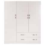 ΝΤΟΥΛΑΠΑ 3ΦΥΛΛΗ CARLY HM384.05 ΜΕ ΔΥΟ ΣΥΡΤΑΡΙΑ ΛΕΥΚΗ 150X55Χ180Υεκ. - Image 3