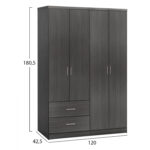 ΝΤΟΥΛΑΠΑ 4ΦΥΛΛΗ BLAKELY ME 2 ΣΥΡΤΑΡΙΑ HM339.01 ZEBRANO 120Χ42,5Χ180,5εκ. - Image 2
