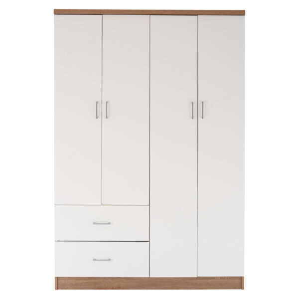 ΝΤΟΥΛΑΠΑ 4ΦΥΛΛΗ ME 2 ΣΥΡΤΑΡΙΑ BLAKELY HM339.06 SONAMA ΛΕΥΚΗ 120Χ42,5Χ180,5 εκ. - Image 4