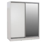 ΝΤΟΥΛΑΠΑ ADLER ΜΕΛΑΜΙΝΗΣ ΛΕΥΚΗ ΜΕ ΚΑΘΡΕΠΤΗ HM2437.03  180X60X210Υεκ. - Image 3