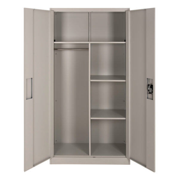 ΝΤΟΥΛΑΠΑ ΜΕΤΑΛΛΙΚΗ CLOD HM5961.11 2ΦΥΛΛΗ ΜΕ ΧΩΡΙΣΜΑ ΑΝΟΙΧΤΟ ΓΚΡΙ 90Χ40Χ180Yεκ. - Image 5