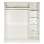 ΝΤΟΥΛΑΠΑ ΣΥΡΟΜΕΝΗ ADLER ΜΕΛΑΜΙΝΗΣ 120x60x220Yεκ. ΔΙΦΥΛΛΗ ΛΕΥΚΗ ΜΕ ΚΑΘΡΕΠΤΗ HM2460.03 - Image 4