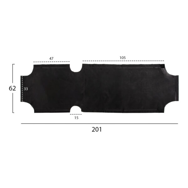 ΠΑΝΙ TEXTILENE 600gr/m2 2X1 ΑΝΤΑΛΛΑΚΤΙΚΟ ΞΑΠΛΩΣΤΡΑΣ HM5072.90 ΜΑΥΡΟ - Image 2