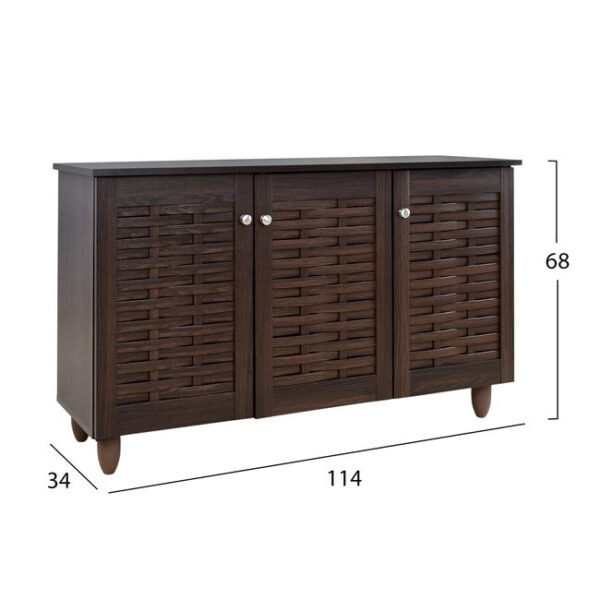 ΠΑΠΟΥΤΣΟΘΗΚΗ-ΝΤΟΥΛΑΠΙ 3 ΠΟΡΤΕΣ IGGY HM2211.01 WENGE 114Χ34Χ68εκ. - Image 2