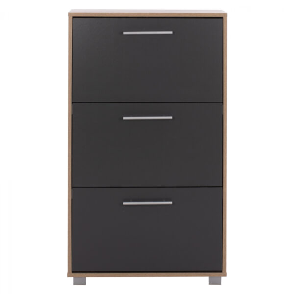 ΠΑΠΟΥΤΣΟΘΗΚΗ ΞΥΛΙΝΗ DAVINA HM2221.04 SONAMA-ΓΚΡΙ 3ΘΕΣΕΩΝ 62Χ24Χ110Υεκ - Image 4