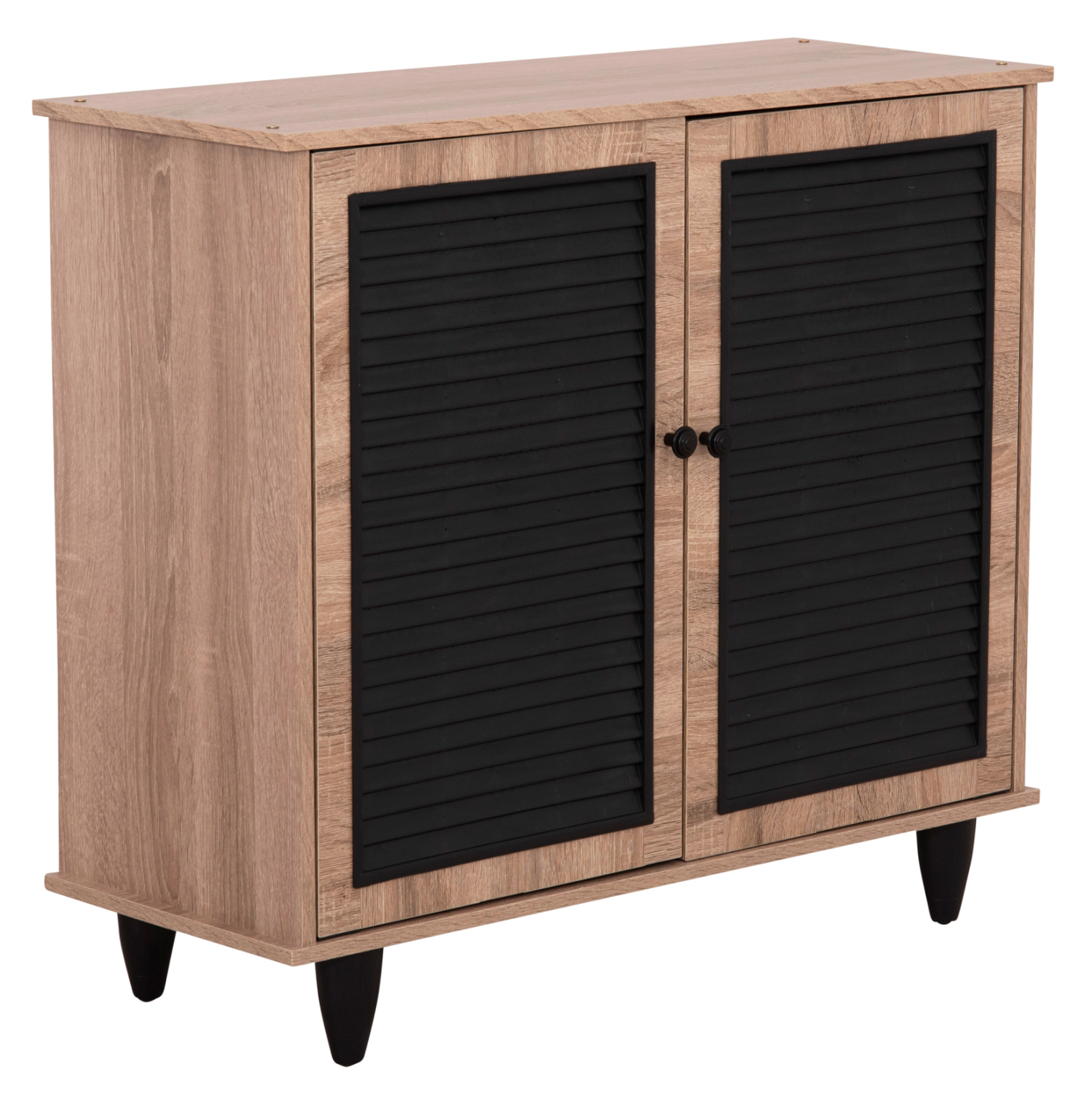HM2266.02 ΠΑΠΟΥΤΣΟΘΗΚΗ ΞΥΛΙΝΗ MCKENNA HM2266.02 ΣΕ ΧΡΩΜΑ SONAMA-ΜΑΥΡΟ 77x30x69Υεκ. - Image 1