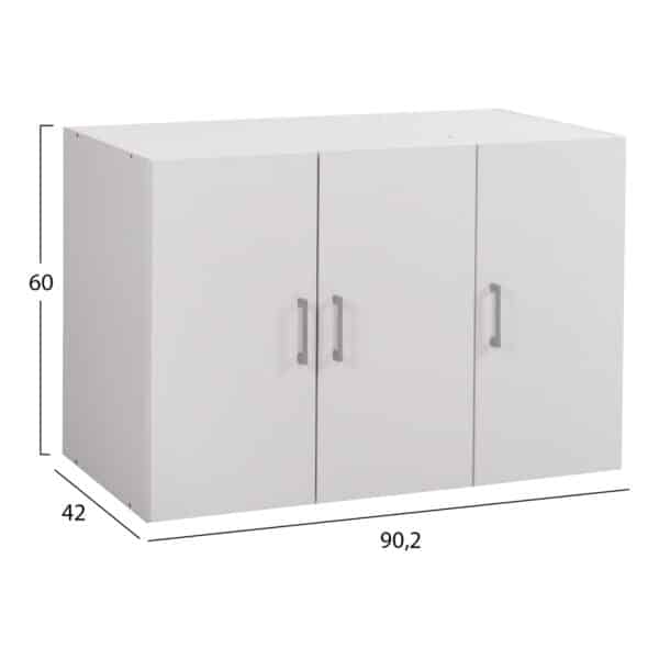 ΠΑΤΑΡΙ 3ΦΥΛΛΗΣ ΝΤΟΥΛΑΠΑΣ ΜΕΛΑΜΙΝΗΣ ALIVIA HM351.05 ΣΕ ΧΡΩΜΑ ΛΕΥΚΟ 90,2x42x60Yεκ. - Image 2