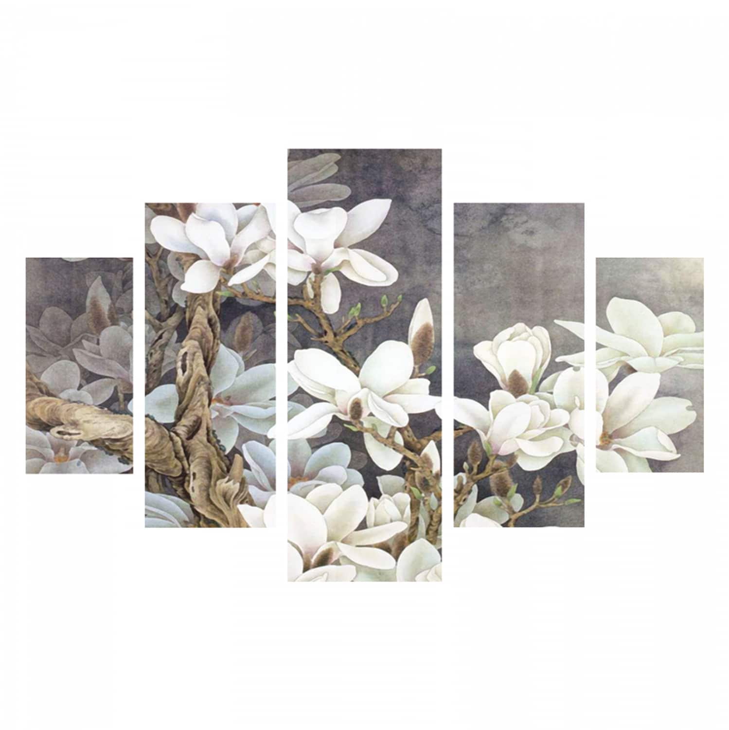 HM7207.01 ΠΕΝΤΑΠΤΥΧΟΣ ΠΙΝΑΚΑΣ MDF MAGNOLIA KOBUS HM7207.01 82X56x0,3 εκ. - Image 1
