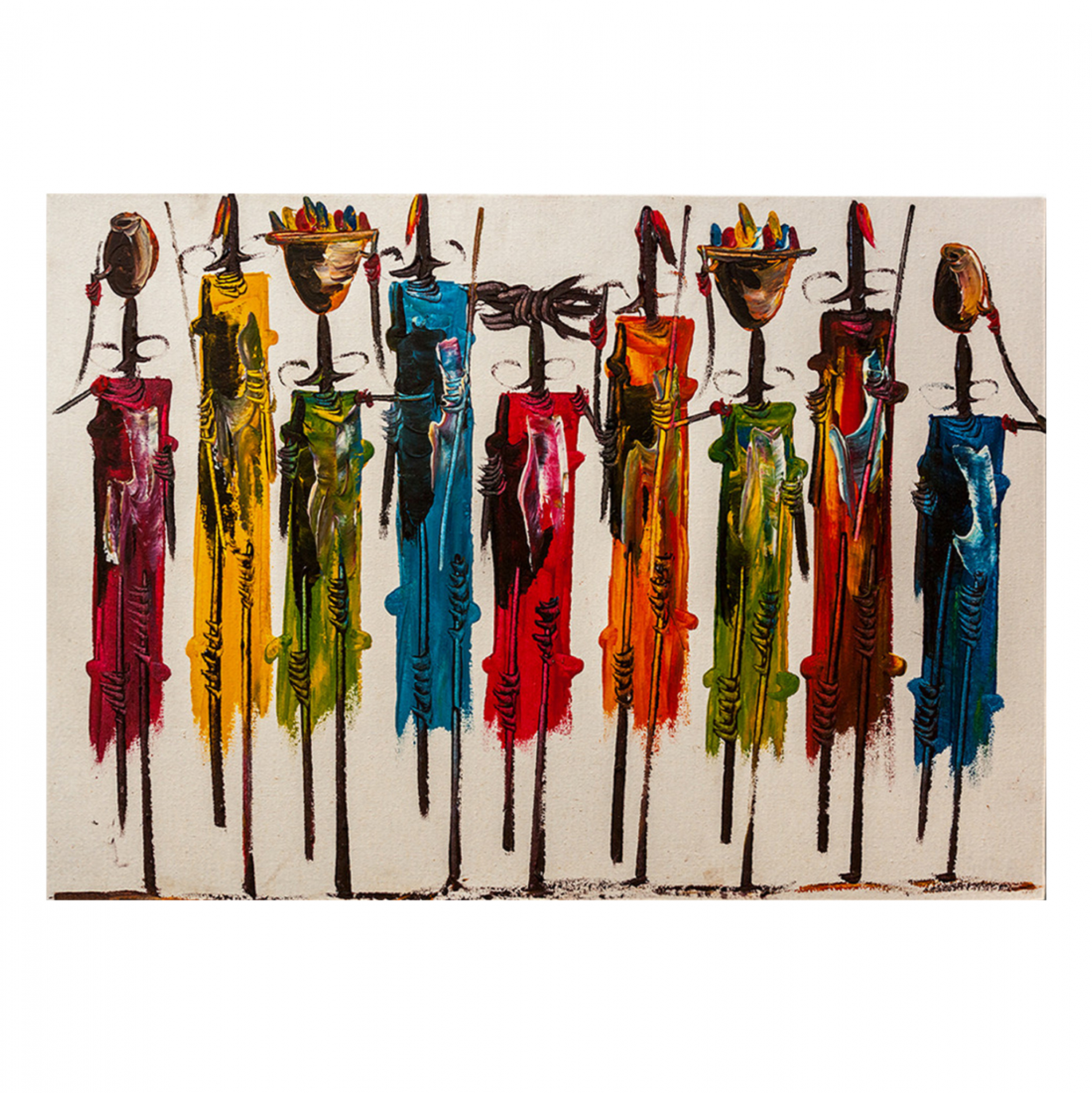 HM7197.02 ΠΙΝΑΚΑΣ ΚΑΜΒΑΣ COLORFUL AFRICAN ART HM7197.02 100X3X70 εκ. - Image 1