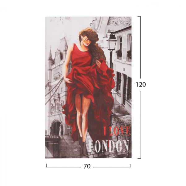 ΠΙΝΑΚΑΣ ΚΑΜΒΑΣ LONDON WOMAN HM7155.05 120X70X2.5 εκ. - Image 2