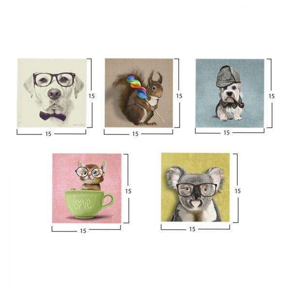 ΠΙΝΑΚΑΣ ΠΕΝΤΑΠΤΥΧΟ MDF CLEVER PETS HM7205.01 75X0,3X15 εκ. - Image 2