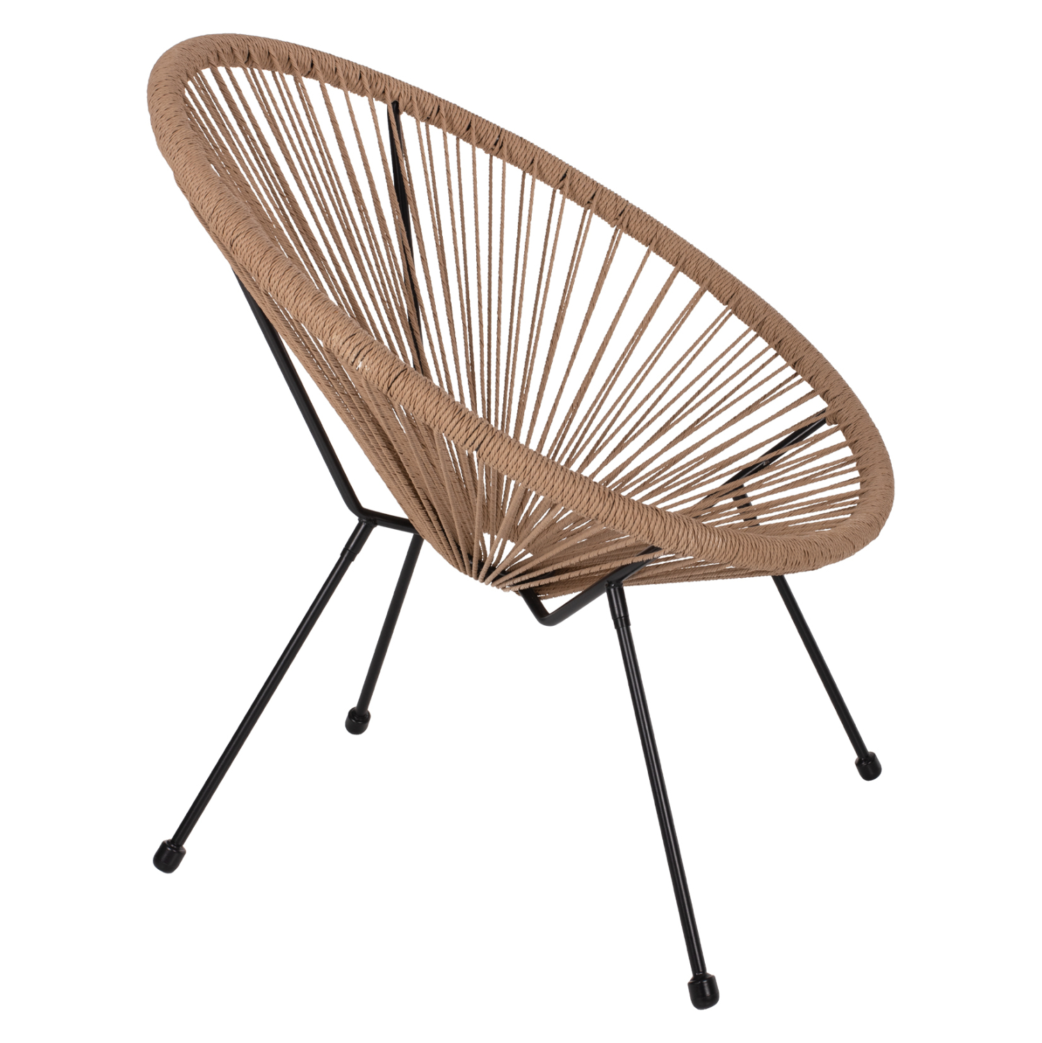 HM5871.01 ΠΟΛΥΘΡΟΝΑ ACAPULCO Τ. ΦΩΛΙΑ ΜΕΤΑΛΛΟ ΜΑΥΡΟ ΜΕ TWISTED WICKER HM5871.01 70x73x79 εκ. - Image 1