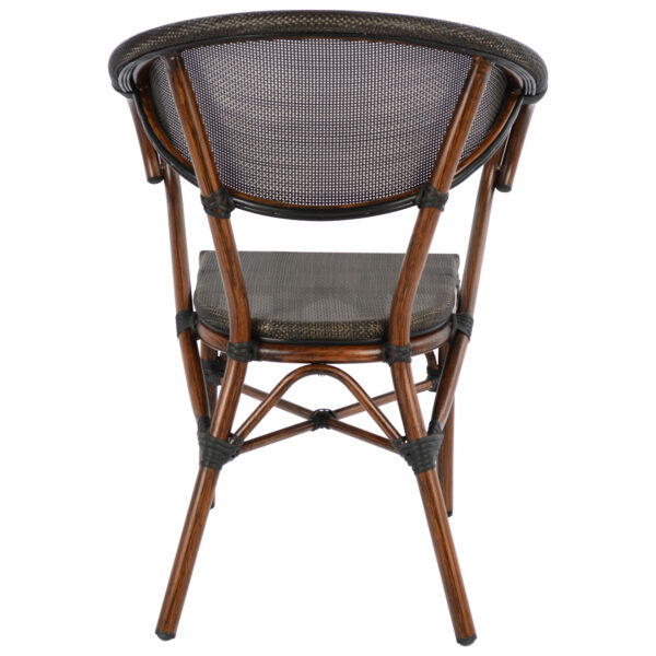ΠΟΛΥΘΡΟΝΑ ΑΛΟΥΜΙΝΙΟΥ CLAY BAMBOO LOOK ΚΑΦΕ ΜΕ TEXTLINE HM5025 60,5x59x81Υ - Image 6