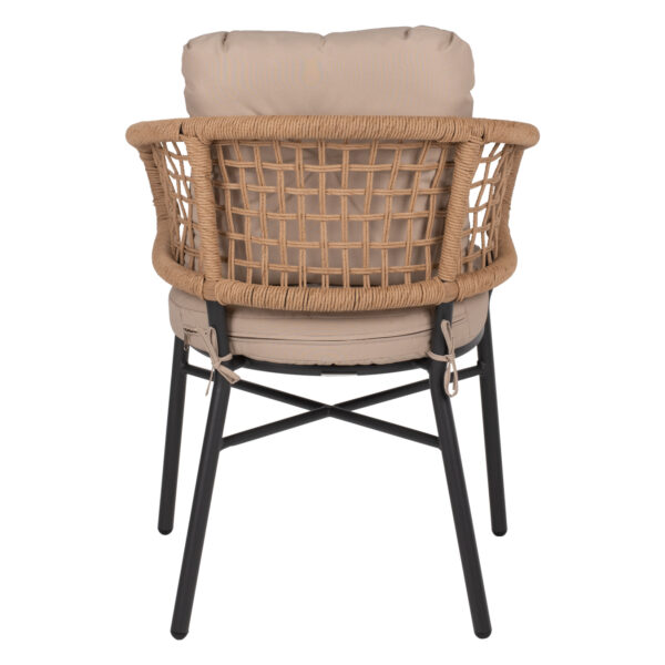 ΠΟΛΥΘΡΟΝΑ ΑΛΟΥΜΙΝΙΟΥ DARK GREY ΕΠΑΓΓΕΛΜ. RATTAN ΜΑΞΙΛΑΡΙ ΜΠΕΖ HM5863.01 60x56x84 εκ. - Image 6