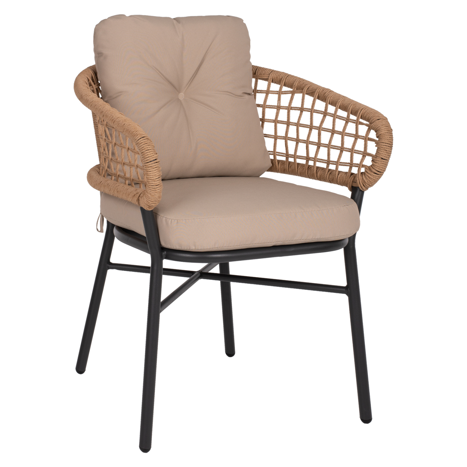 HM5863.01 ΠΟΛΥΘΡΟΝΑ ΑΛΟΥΜΙΝΙΟΥ DARK GREY ΕΠΑΓΓΕΛΜ. RATTAN ΜΑΞΙΛΑΡΙ ΜΠΕΖ HM5863.01 60x56x84 εκ. - Image 1