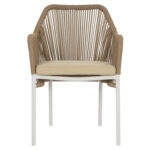 ΠΟΛΥΘΡΟΝΑ ΑΛΟΥΜΙΝΙΟΥ LOKKI HM5855.01 ΛΕΥΚΟ ΜΕ ΣΧΟΙΝΙ WICKER PE ΜΠΕΖ 56x66x82Υ εκ. - Image 3
