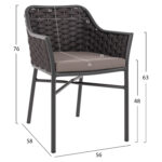 ΠΟΛΥΘΡΟΝΑ ΑΛΟΥΜΙΝΙΟΥ HM5858.01 ΜΕ ΣΧΟΙΝΙ- ΓΚΡΙ 56x58x76Υεκ. - Image 2