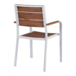 ΠΟΛΥΘΡΟΝΑ ΑΛΟΥΜΙΝΙΟΥ SAGA ΛΕΥΚΗ ΜΕ POLYWOOD HM5127.01 55x56x85Υ εκ. - Image 5