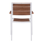 ΠΟΛΥΘΡΟΝΑ ΑΛΟΥΜΙΝΙΟΥ SAGA ΛΕΥΚΗ ΜΕ POLYWOOD HM5127.01 55x56x85Υ εκ. - Image 6