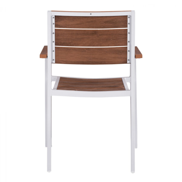 ΠΟΛΥΘΡΟΝΑ ΑΛΟΥΜΙΝΙΟΥ SAGA ΛΕΥΚΗ ΜΕ POLYWOOD HM5127.01 55x56x85Υ εκ. - Image 6
