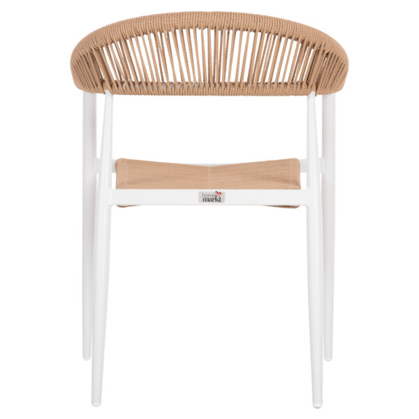 ΠΟΛΥΘΡΟΝΑ ΑΛΟΥΜΙΝΙΟΥ GRET HM5854.01 ΛΕΥΚΗ PE RATTAN ΜΠΕΖ 56x55,5x78Υεκ. - Image 6