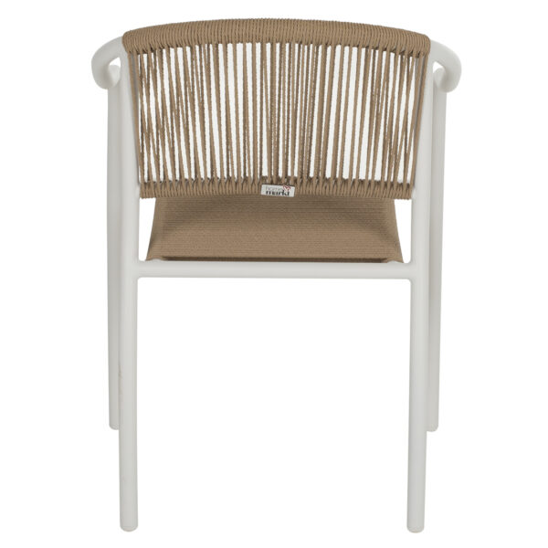 ΠΟΛΥΘΡΟΝΑ ΑΛΟΥΜΙΝΙΟΥ ΛΕΥΚΟ ΜΕ PE RATTAN WICKER HM5856.01 57x63x80Yεκ. - Image 6
