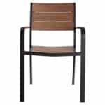 ΠΟΛΥΘΡΟΝΑ ΑΛΟΥΜΙΝΙΟΥ SAGA ΜΑΥΡΗ ΜΕ POLYWOOD HM5127.03 56x55x85,5Yεκ. - Image 3