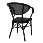ΠΟΛΥΘΡΟΝΑ ΑΛΟΥΜΙΝΙΟΥ CLAY BAMBOO LOOK ΜΑΥΡΗ ΜΕ TEXTLINE HM5025.02 59x60x82 cm - Image 5