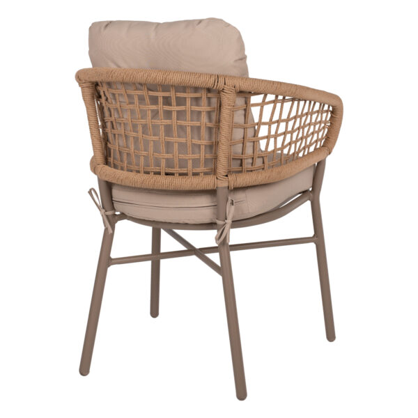 ΠΟΛΥΘΡΟΝΑ ΑΛΟΥΜΙΝΙΟΥ ΜΟΚΑ ΕΠΑΓΓΕΛΜ. RATTAN & ΜΑΞΙΛΑΡΙ ΜΠΕΖ HM5863.02 60x56x84 εκ. - Image 5