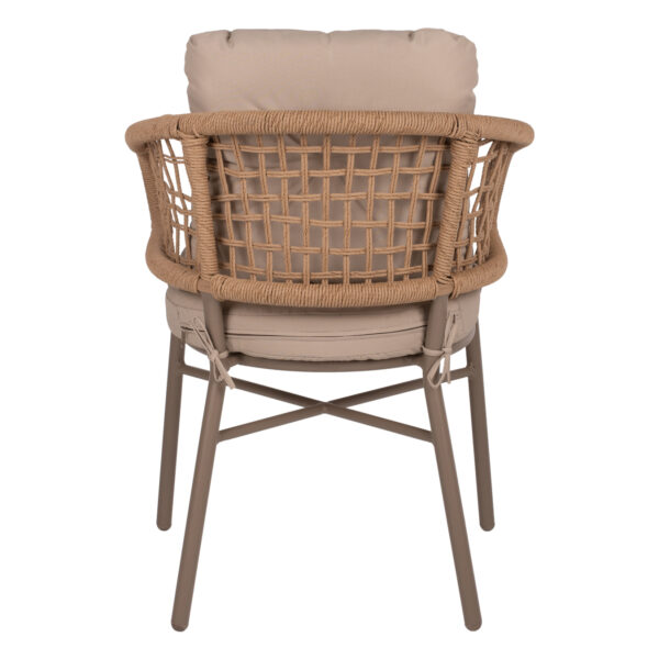 ΠΟΛΥΘΡΟΝΑ ΑΛΟΥΜΙΝΙΟΥ ΜΟΚΑ ΕΠΑΓΓΕΛΜ. RATTAN & ΜΑΞΙΛΑΡΙ ΜΠΕΖ HM5863.02 60x56x84 εκ. - Image 6