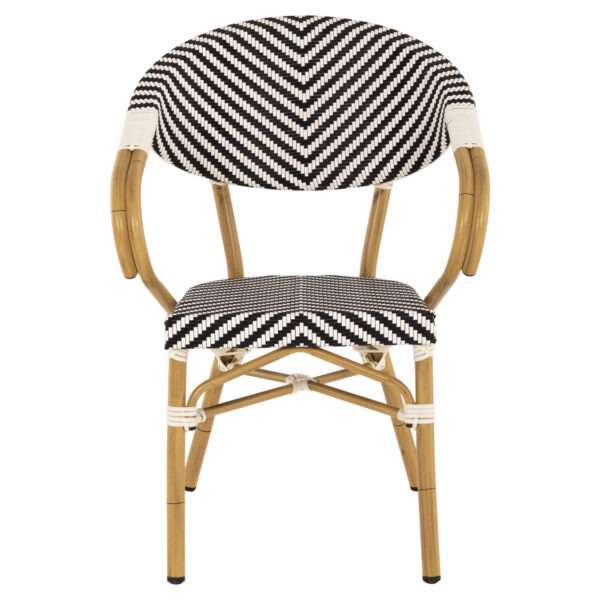 ΠΟΛΥΘΡΟΝΑ BAMBOO LOOK HM5861.01 ΜΑΥΡΟ-ΛΕΥΚΟ 57x55x82 εκ. - Image 3