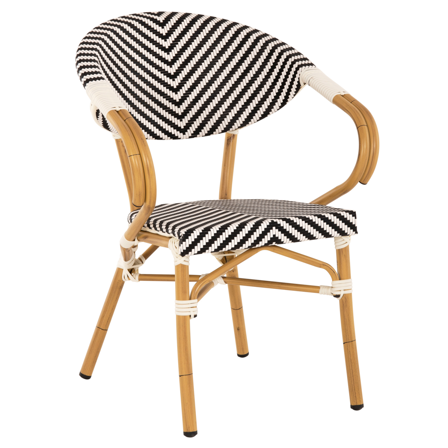 HM5861.01 ΠΟΛΥΘΡΟΝΑ BAMBOO LOOK HM5861.01 ΜΑΥΡΟ-ΛΕΥΚΟ 57x55x82 εκ. - Image 1